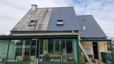 Ravalement ancienne mairie  pendant travaux